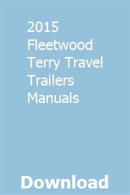 fleetwood travel trailer manuals download